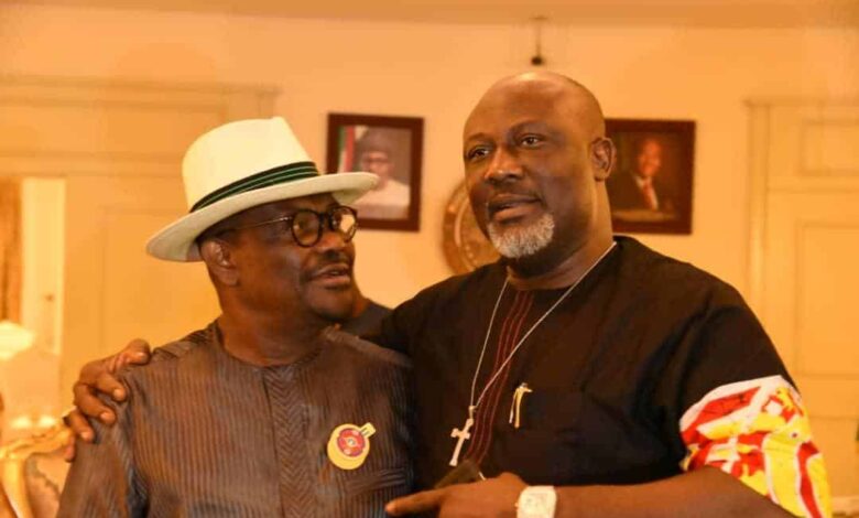 'You are of unsound mind,' Dino Melaye attacks Wike over Kogi guber bid 1 Wike and Dino Melaye