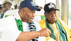 Ganduje declares Akpabio next Senate President 1 Akpabio Ganduje