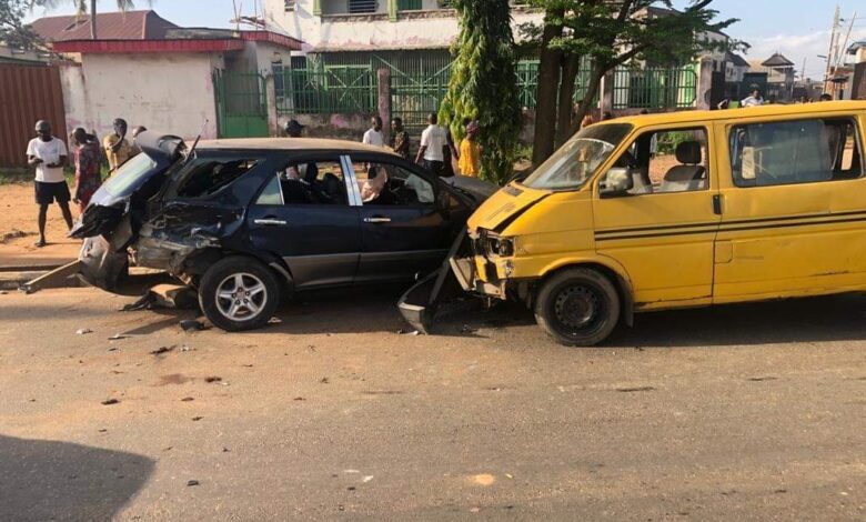 BREAKING: One dies as car collides with two buses, tricycle in Igando 5 FB IMG 1683480742182 1