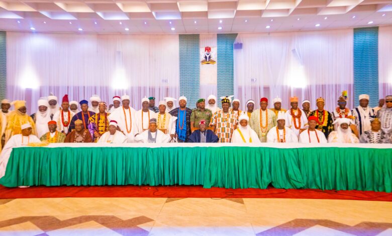Tinubu assures traditional rulers of running open door policy 1 90A0977