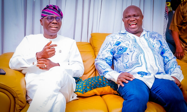 PHOTO NEWS: Sanwo-Olu visits Ambode, felicitates predecessor on 60th birthday 7 PIX 2360