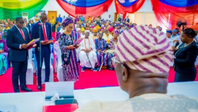 Sanwo-Olu swears-in three cabinet members, promises to impact positively on Lagosians. 5 PIX 4605