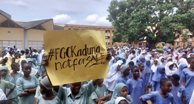 Unity schools old students protest FGC Kaduna encroachment by state government 1 image1