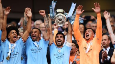 Man City 2-1 Man Utd: Ilkay Gundogan's double puts City on the brink of treble with FA Cup win 6 skysports ilkay gundogan fa cup 6177286