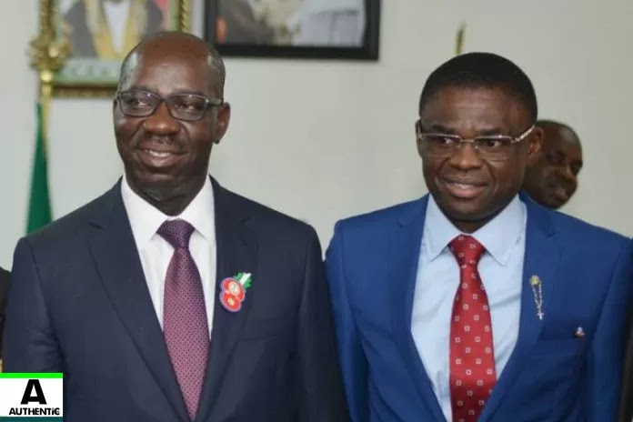 Obaseki accuses deputy of manipulating NYCN election for personal ambitions 1 Godwin Obaseki and Philip Shaibu