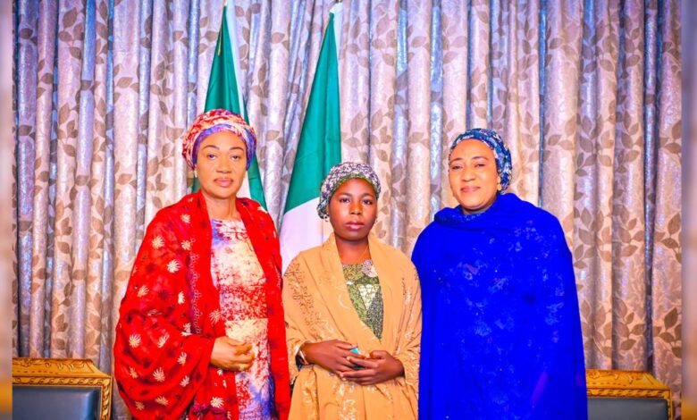 First lady welcomes rescued Chibok girl 1 IMG 20230811 WA0032