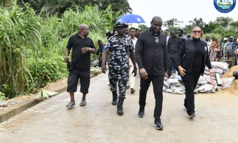 NDDC fast-tracks key Bayelsa, Rivers link road for commissioning 1 Ogbuku Inspecting Oruma Road