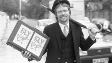 What if..the story of how I started Virgin Atlantic, By Richard Branson 8 RB in suit first flight 27