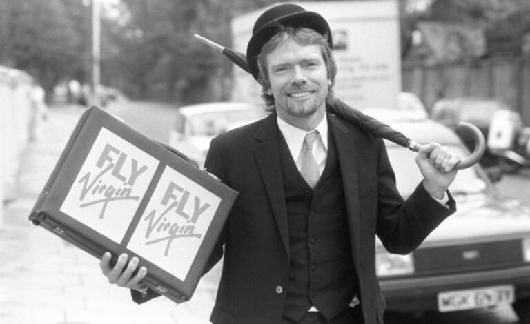 What if..the story of how I started Virgin Atlantic, By Richard Branson 13 RB in suit first flight 27