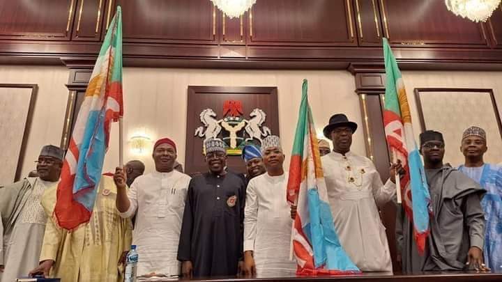 Tinubu presents APC flag to Uzodinma, Ododo, Sylva ahead of Nov 11 elections 1 20231102 160408