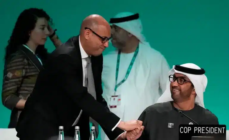 COP28 draft deal slammed for dropping call to phase out fossil fuels 1 AP23345527256385 1702315611