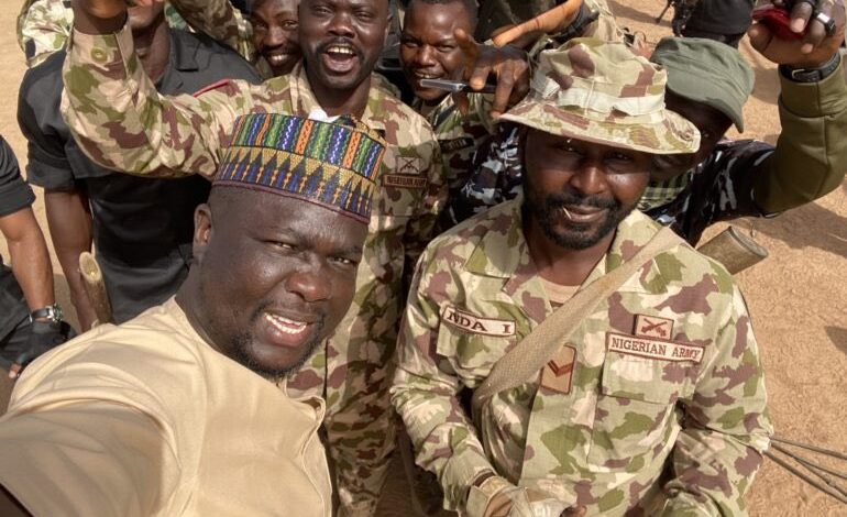 Seyi Law visits troops in Maiduguri, decries 'meagre' military budget 1 IMG 20231225 WA0190