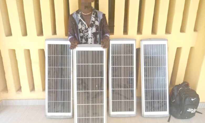 Police arrest technician for stealing four solar panels on Lagos streets 1 IMG 20231225 095529