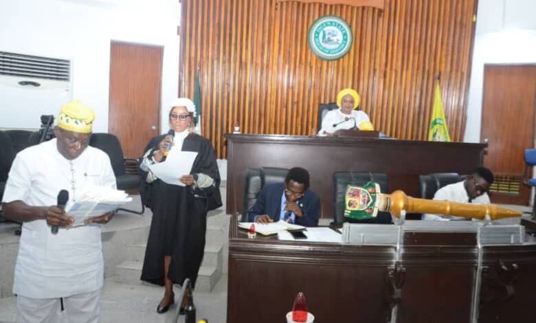 Ogun Assembly swears in Elemide as Speaker 1 IMG 20240130 WA0219