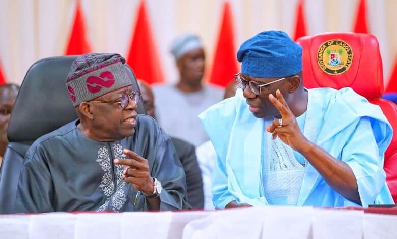 Tinubu to commission Ikeja Redline Rail february 29 1 Bola Tinubu and Sanwo Olu