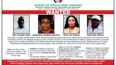 Money laundering: EFCC declares Emefiele’s wife, three others wanted 11 EFCC