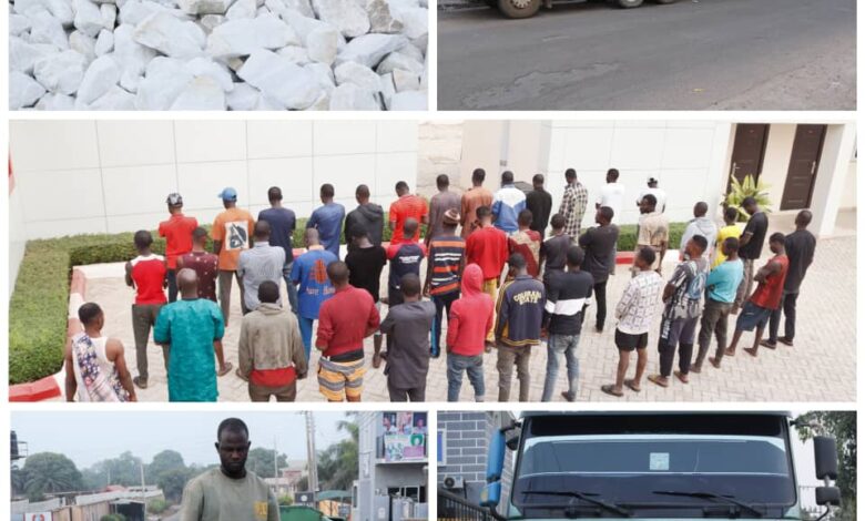 EFCC nabs 41 illegal miners, seizes 12 trucks in Ilorin 1 IMG 20240206 WA0224