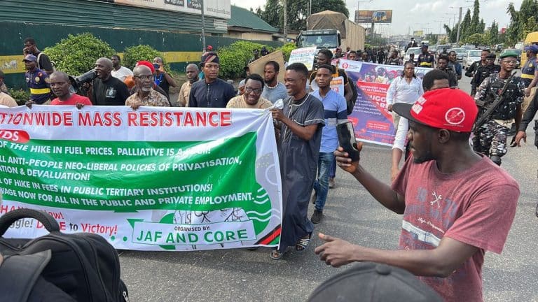 Lagos residents hit streets ahead NLC protest 1 IMG 20240226 WA0184