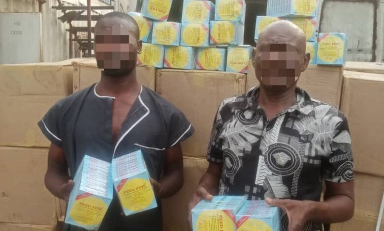 Police arrest two with 70 cartons of expired Cyproheptadine Caplets in Lagos 1 IMG 20240204 133720