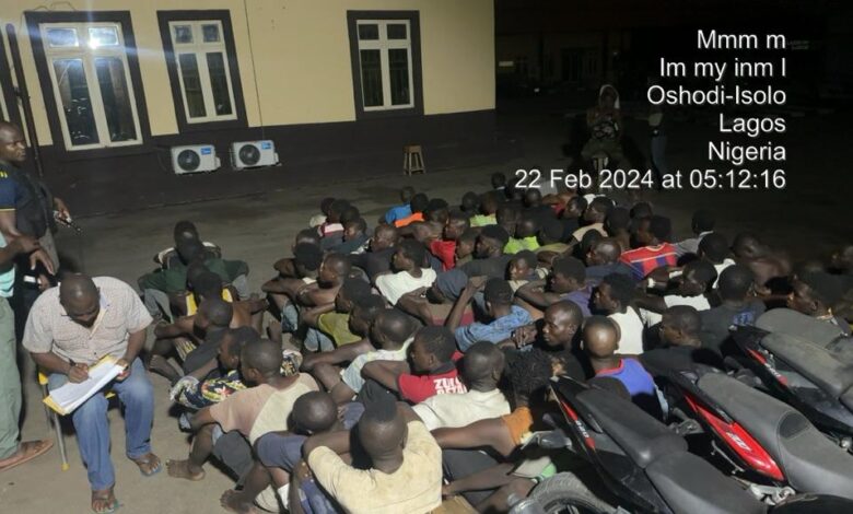 BREAKING: Lagos Taskforce arrests 110 suspects specialise in destroying rail track 5 IMG 20240222 092640