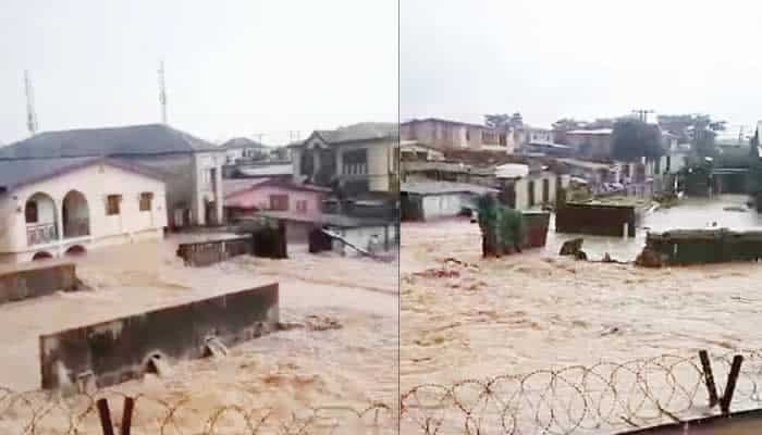 Over 150 houses affected by flooding in Lagos communities, says NEMA 1 Screen grabs of the video