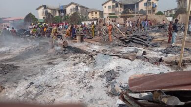 BREAKING: Fire razes Lagos sawmill, destroys goods worth millions of naira 10 fire