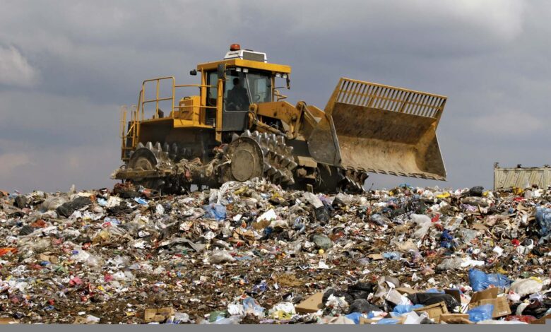 Lagos generates 15,000 metric tonnes of waste daily- Commissioner 1 Bulldozer sanitary landfill waste garbage