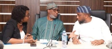 Dele Alake with House Committee members