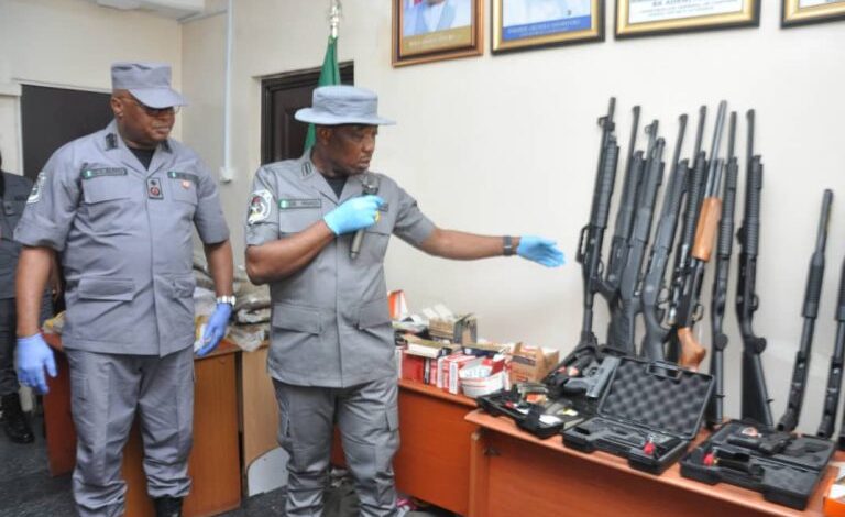 Customs seizes cache of arms, illicit drugs at Tincan Island 1 IMG 20240316 WA0142