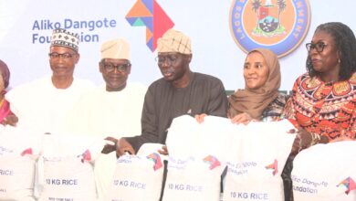 CSR: Dangote donates 80,000 bags of rice to Lagos residents 1 Dangote-SanwoOlu