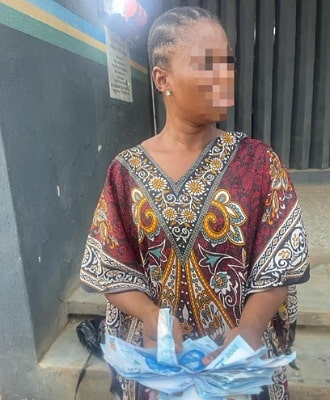 Lagos Police arrests woman with alleged fake N1000 notes 1