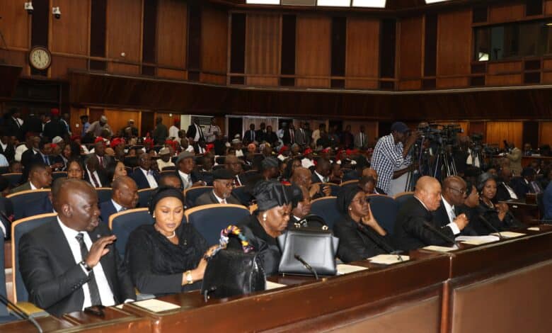 Some new Justices of the Court of Appeal in the front row during their inauguration 2