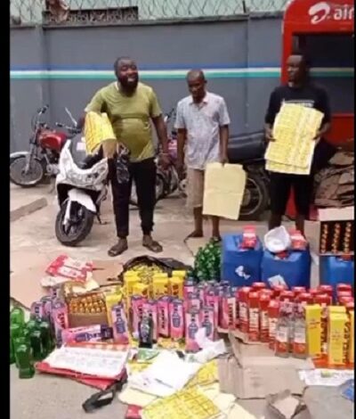 VIDEO: Police raid fake alcoholic producer in Lagos 1 Untitled 2