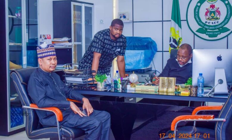 Abdulazeez Ganduje visits Kano anti corruption chairman Muhuyi Rimingado.jpeg
