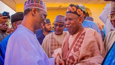 PHOTO NEWS: Ganduje leads APC NWC members on condolence visit to Ribadu 8 Ganduje Ribadu 1