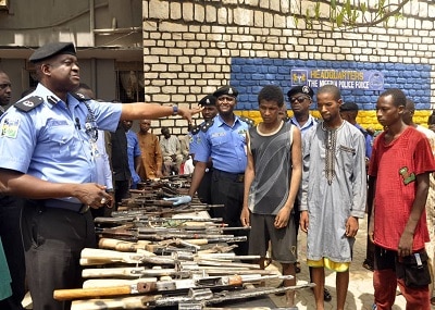 Police parade suspects