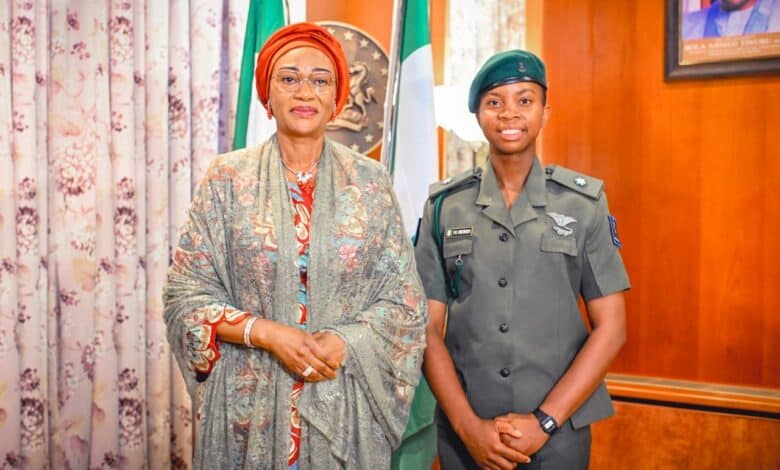 Oluremi Tinubu receives first female Nigerian graduate of Royal Military Academy 3 image 6483441 5