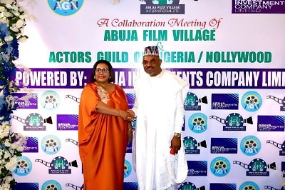 Tamuno seeks collaboration with AGN on Abuja Film Village 1 AICL GMD WITH AGN PRESIDENT Emeka Rollas