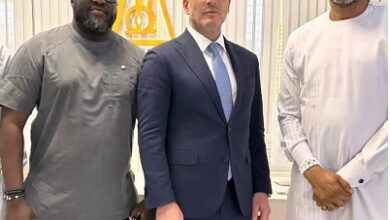 PMAN heads to Canada for Afrobeats and Nollywood Awards 1 Ambassador Jamie Christoff flanked by Pretty Okafor and Mykel Parish