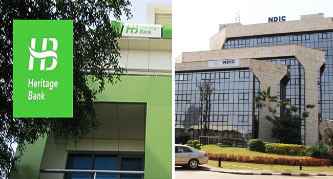 NDIC clears 82.36% of total insured deposit in Heritage Bank 1 Heritage bank and NDIC