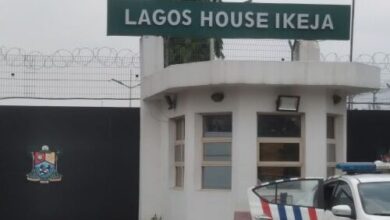 VIDEO: Lagos workers stranded at Secretariat entrance 5 Lagos House Alausa rotated 1