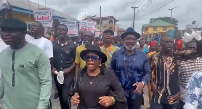 Rivers protest