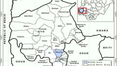 Insecurity: Oyo Council bans vigils, late night gatherings 14 Map of Akinyele Local Government Area wwwopen science repositorycom