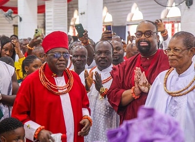 PHOTO NEWS: Oba of Benin attends mid-year Thanksgiving church service 13 Oba of Benin 1