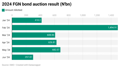 FG raises N4.13trn to finance 2024 budget 3 irZQ8 2024 fgn bond auction result n bn 1