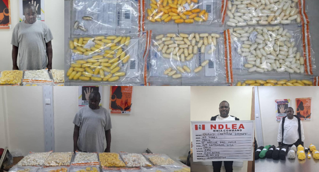 Ex Convict Nabbed With ₦4.6bn Worth Cocaine At Lagos Airport