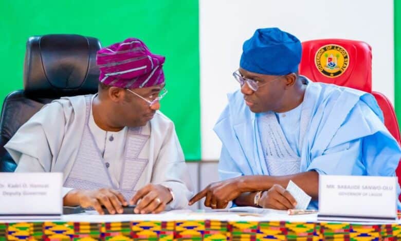 Governor Sanwo Olu and Deputy Gov. Obafemi Hamzat