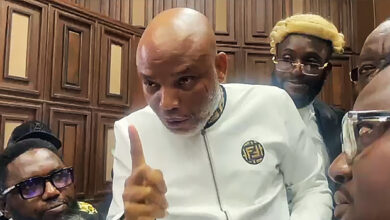 Terrorism Trial: Nnamdi Kanu drops legal team, opts to defend himself 4 Nnamdi Kanu in Court 2