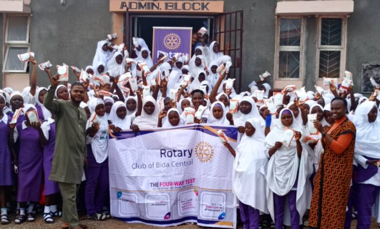 Over 700 students receive free reusable pads from rotary club on Girl Child Day celebration 5 WhatsApp Image 2024 10 11 at 5.14.12 PM 3