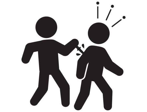 backstabbing stabbing betrayal icon vector
